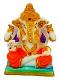 Beautiful n Colorful Fiber Very Small Ganesh Statue - 4" # 12