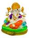 Beautiful n Colorful Fiber Small Ganesh Statue - 4.25" # 23 Beautiful n Colorful Fiber Small Ganesh Statue - 4.25" # 23
