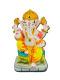 Beautiful n Colorful Fiber Medium Ganesh Statue - 6" # 42