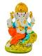 Beautiful n Colorful Fiber Medium Ganesh Statue - 6.25" # 47