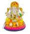Beautiful n Colorful Fiber Medium Ganesh Statue - 7.25" # 57 Beautiful n Colorful Fiber Medium Ganesh Statue - 7.25" # 57