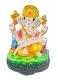 Beautiful n Colorful Fiber Medium Ganesh Statue - 7.75" # 61
