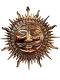 Black Metal Antique Wall Hanging Decor of Sun / Surya - 16" # 3 Black Metal Antique Wall Hanging Decor of Sun / Surya - 16" # 3