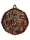 Black Metal Antique Wall Hanging Decor of Asht Ganeshji - 7.75" Height