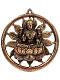 Black Metal Antique Wall Hanging Decor of Goddess Laxmi Mata - 9"