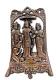 Black Metal Antique Wall Hanging Decor of Ram Darbar - 16" Black Metal Antique Wall Hanging Decor of Ram Darbar - 16"