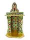 Traditional Golden Meenakari Plated Temple (Open) Very Small - 10"