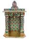 Traditional Golden Meenakari Plated Temple (Open) Small - 12" Traditional Golden Meenakari Plated Temple (Open) Small - 12"