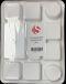 200 Pcs White 11 Compartment Disposable Plastic Plates / Thali