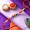 Colorful Beads Rakhi In A Dual-Toned Thread Colorful Beads Rakhi In A Dual-Toned Thread