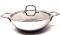 Vinod Platinum Triply Stainless Steel Extra Deep Kadai W Lid - 24cm 3.3ltrs