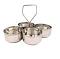 Stainless Steel Serving Container Caddy w/ 4 Bowls 5"