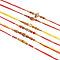 Rakhi Set of 6 Bhaiya Rakhi Crafted W/Beautiful Beads + Roli and and Chaval