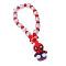  Adorable BAL RAKHI Crafted W/Beautiful Red and Blue Beads + Roli & Chaval 