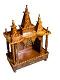 Sheesham wood Handcarved 3 Shikhar wood temple with Brass Inlay Sheesham wood Handcarved 3 Shikhar wood temple with Brass Inlay