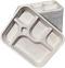 Eco Friendly 5 Compartment Bagasse Disposable Plates 25 Pcs Pack