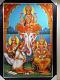 Beautiful Wooden Framed Canvas Print Picture of Laxmi Pujan # 2 - 23 x 33"