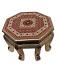 Golden Traditional Heavy Meenakari Ashtkon Stool - 18" Octagon