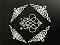 Kolam with border cardstock paper cut out-model B Kolam with border cardstock paper cut out-model B