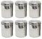 6 Pcs Stainless Steel Multipurpose Container Set with See Thru Lid 7"