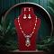 Red Color American Diamond Premium Long Necklace Set Red Color American Diamond Premium Long Necklace Set