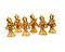Ganesh w/ Musical Instruments 6 pcs Brass Statue Set 2.5 X 6 X 2 In each Ganesh w/ Musical Instruments 6 pcs Brass Statue Set 2.5 X 6 X 2 In each