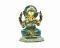 Blue Ganesh Idol - Brass Statue for Puja, Home Mandirs, Decor, Gifts 5 X 7.5 X 6 In