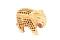 Handcrafted Wood Jali Elephant 3" Handcrafted Wood Jali Elephant 3"