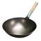 M.S. Chinese Iron Wok Pan w/ Wooden Handle - 14" - 16" M.S. Chinese Iron Wok Pan w/ Wooden Handle - 14" - 16"