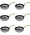 Stainless Steel Mini Frypan Serving ware 6 pc (Plain) 2 Sizes - 4.75"-5.5" Stainless Steel Mini Frypan Serving ware 6 pc (Plain) 2 Sizes - 4.75"-5.5"