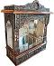 Puja Temple Mandir , Oxidized w/ Copper Trim & Carving 24" x 9"