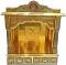 Golden Oxidized Puja Mandir Temple for Home w/ Carving 24" * 9"