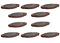 10 Pcs Oval Shape Sizzler Plates with Wooden Base 10 Pcs Oval Shape Sizzler Plates with Wooden Base