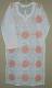White Pink Cotton Embroidered Tunic Top Kurti Medium M Size #475
