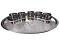 Royal Stainless Steel Oval Meal Thali Plate w/ 5 Katori / Vati / Bowls