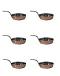 6Pcs - Copper Stainless Steel Mini Fry Pan Serving ware (Plain) - 2 Sizes