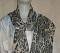 Scarf Gray Printed Dupatta Chunni Shawl Wrap Shieno #2429