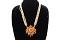 Traditional Red Stone 3 Line Pearl Long Haram