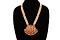 3 Line Mango Shape Red Kemp Stone Long Haram