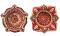 Artistic Handmade Large Fancy Designer Clay Diya 7" - 2 pcs
