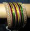 Choodra 1219 Golden Kadra Multi Color Choodra 2.6 Bangles Set Choodra 1219 Golden Kadra Multi Color Choodra 2.6 Bangles Set