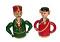 Handcrafted Wooden Channapatna King and Queen Doll in Green Handcrafted Wooden Channapatna King and Queen Doll in Green