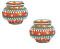 Beautifully Handpainted Clay Garbo Matka / Kalash for Pooja (Pack of 2)