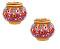 Handpainted Embellised Navratri Puja Matki for Puja (Pack of 2)