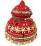 Festive Bright Red Embellished Garbi for Navratri Puja 10" Festive Bright Red Embellished Garbi for Navratri Puja 10"