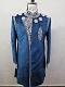 VELVET SILK HAND EMBROIDERED SHERWANI PEACOCK BLUE 40" VELVET SILK HAND EMBROIDERED SHERWANI PEACOCK BLUE 40"