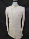 JUTE SILK BEIGE/CREAM INDO WESTERN SHERWANI \w PAJAMA PANTS 40-42