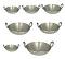 7 Pc Set Aluminum Kadhai (Frying Pan) for Home Kitchen Use - 8" - 13.5" 7 Pc Set Aluminum Kadhai (Frying Pan) for Home Kitchen Use - 8" - 13.5"