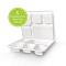 Biodegradable 5 Compartment Meal Tray With Lid Set, 200 Plates / Thali Biodegradable 5 Compartment Meal Tray With Lid Set, 200 Plates / Thali