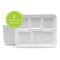 Three Leaf 5 Compartment Bagasse (School) Tray 500 Ct. (10 Packs Of 50) Three Leaf 5 Compartment Bagasse (School) Tray 500 Ct. (10 Packs Of 50)